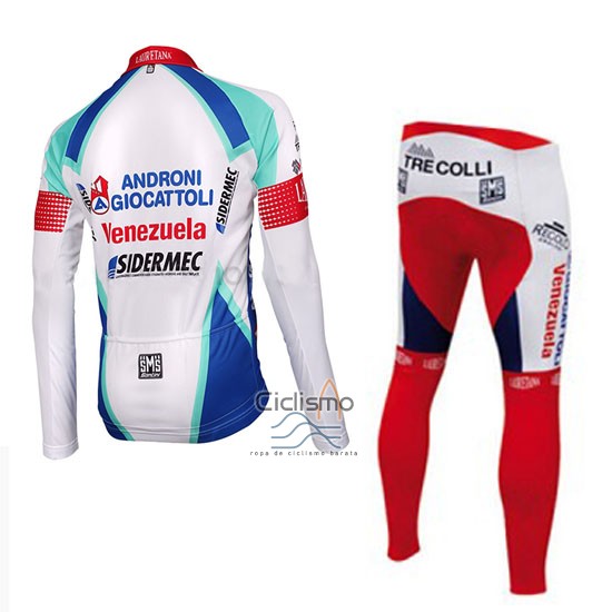 Androni Giocattoli Ropa Ciclismo Culotte Largo 2014 Hombre Mangas Largas Blanco